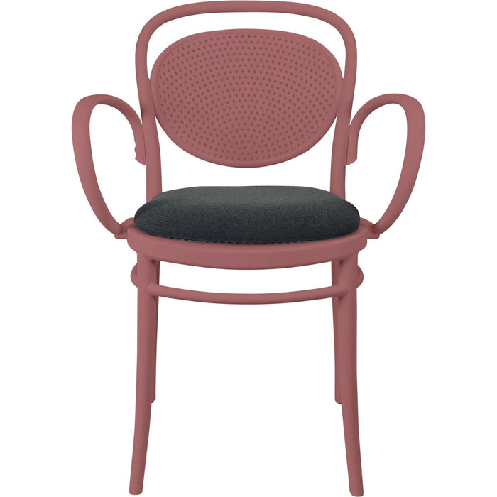 Siesta Marcel XL Arm Chair - Marsala with Anthracite Fabric Cushion