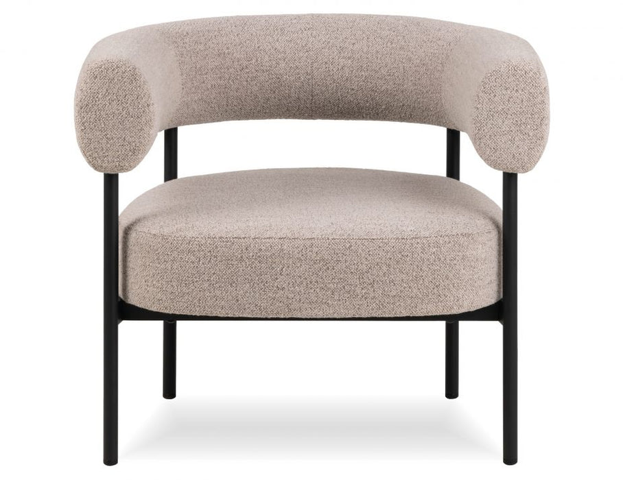 Marlowe Occasional Chair - Black Legs - Oyster Grey Fabric