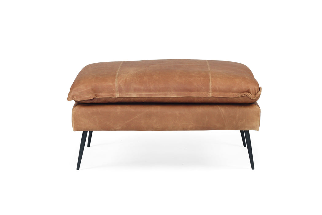 Marly Footstool - Cognac Leather