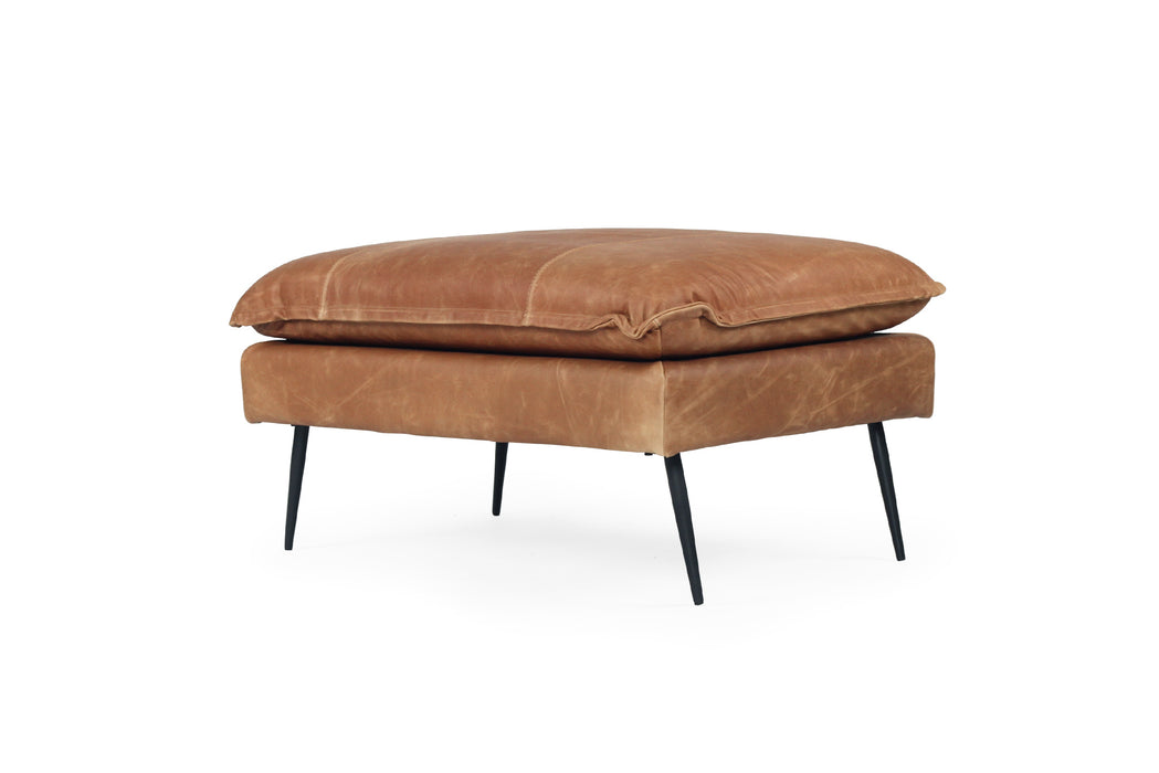 Marly Footstool - Cognac Leather