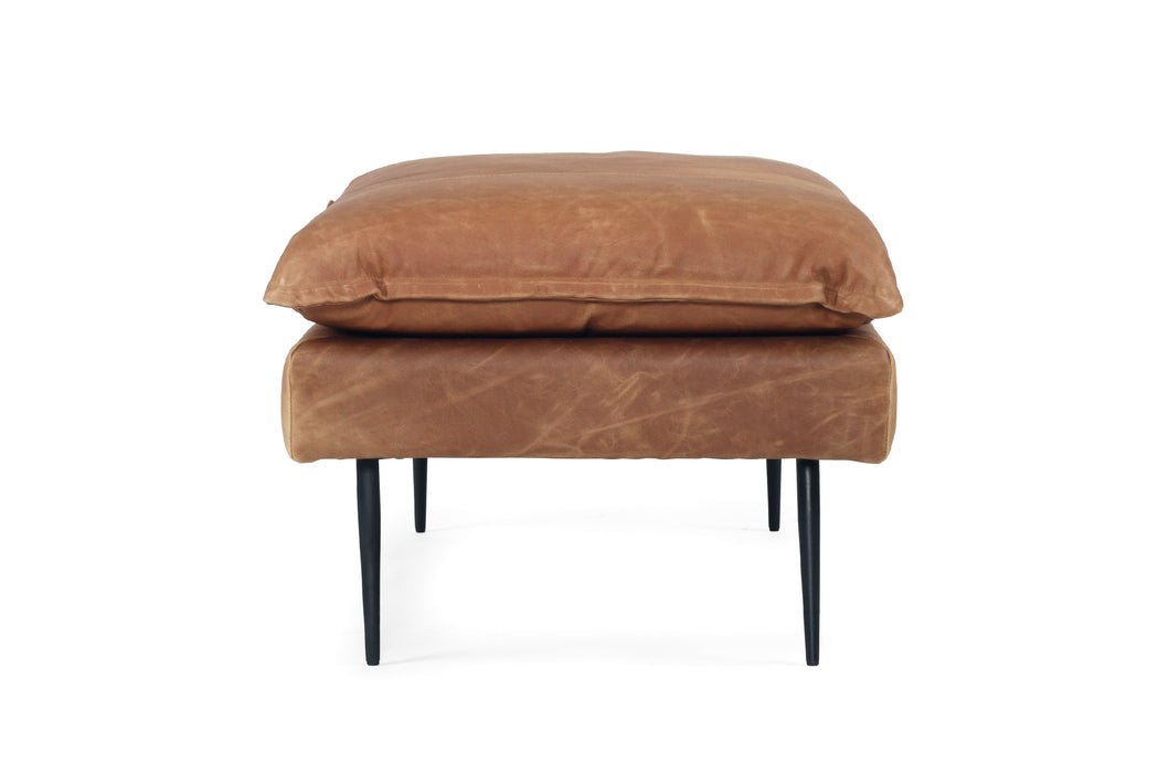 Marly Footstool - Cognac Leather