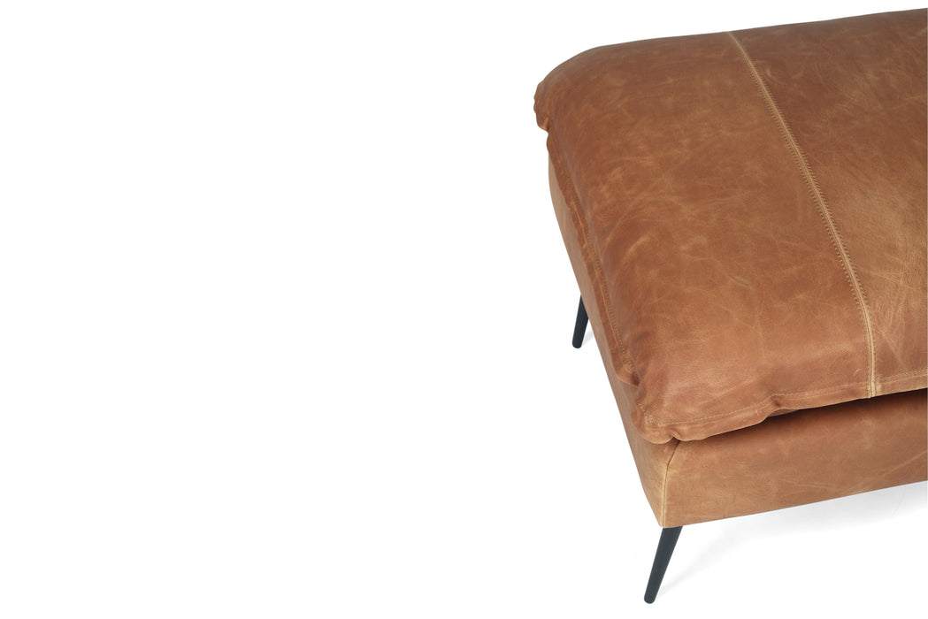 Marly Footstool - Cognac Leather