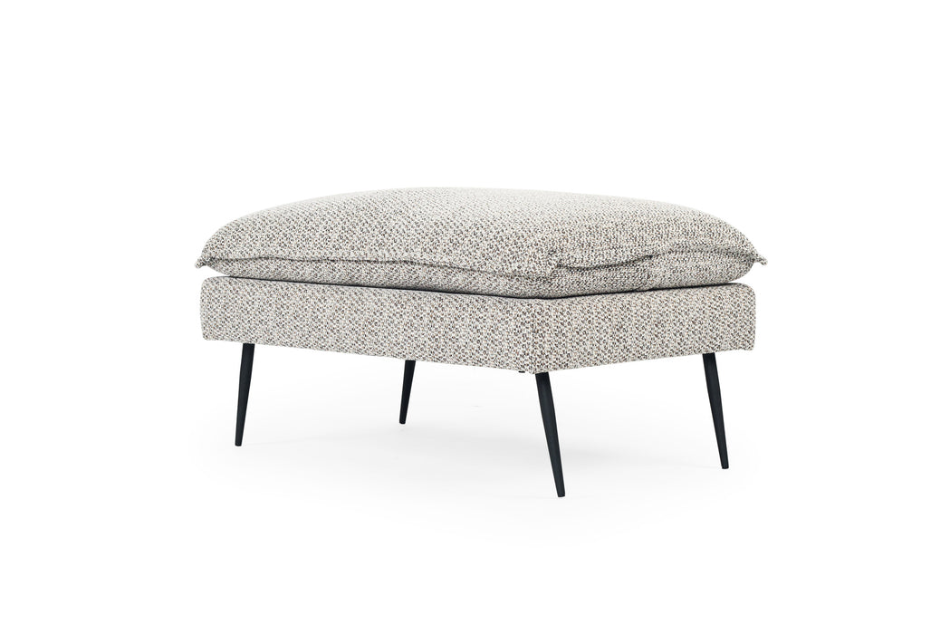 Marly Footstool - Mottled Taupe