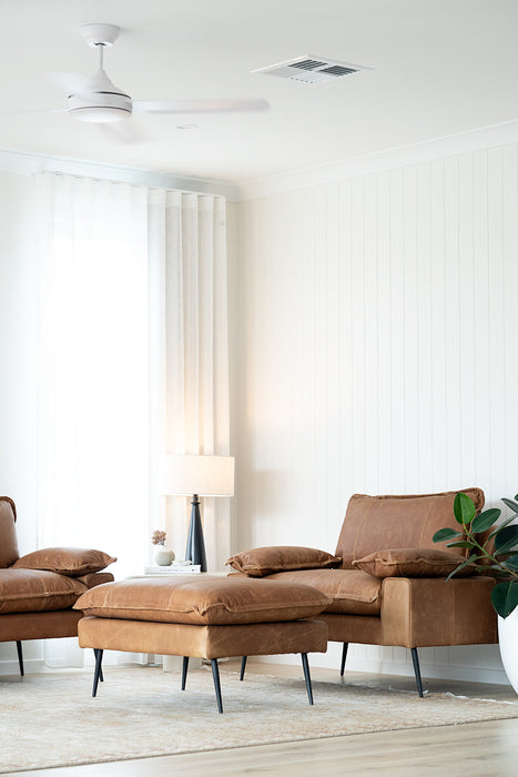Marly Footstool - Cognac Leather