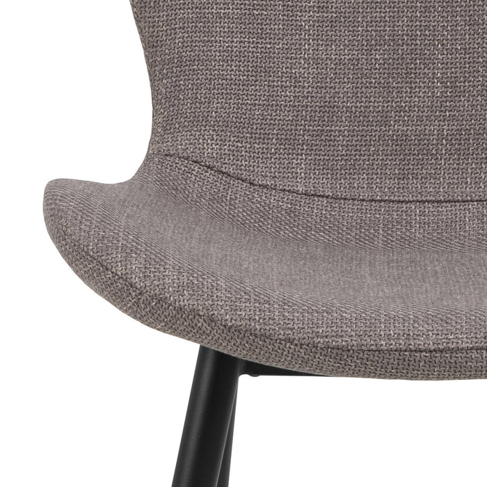 Maya Chair #34 Grey Fabric/Black Powdercoated Steel Legs