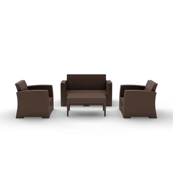 Siesta Monaco Lounge Set - Chocolate - No Cushions