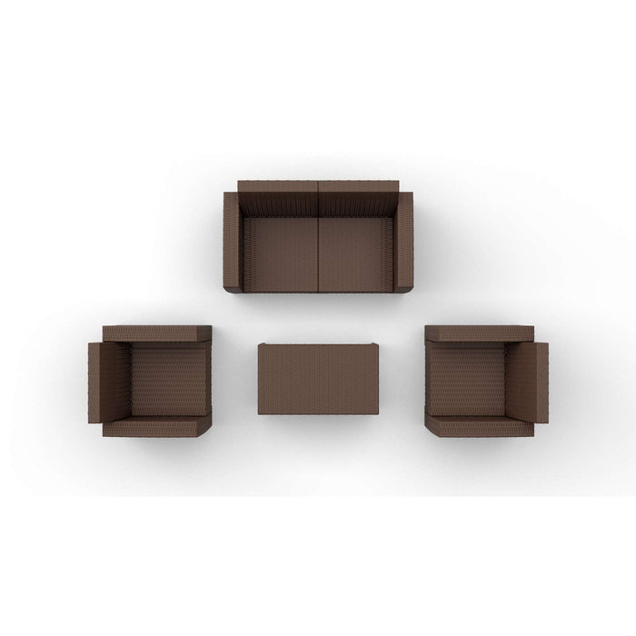 Siesta Monaco Lounge Set - Chocolate - No Cushions