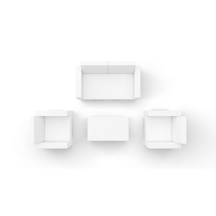 Siesta Monaco Lounge Set - White - No Cushions