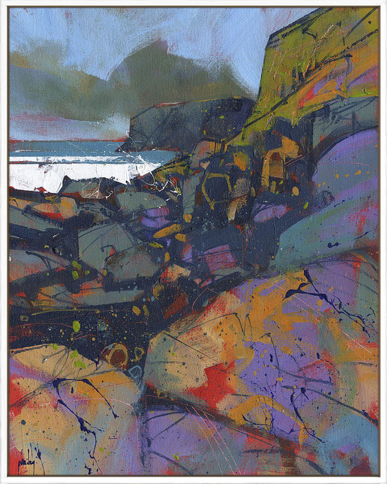 Morfa Cove Rocks Wall Art