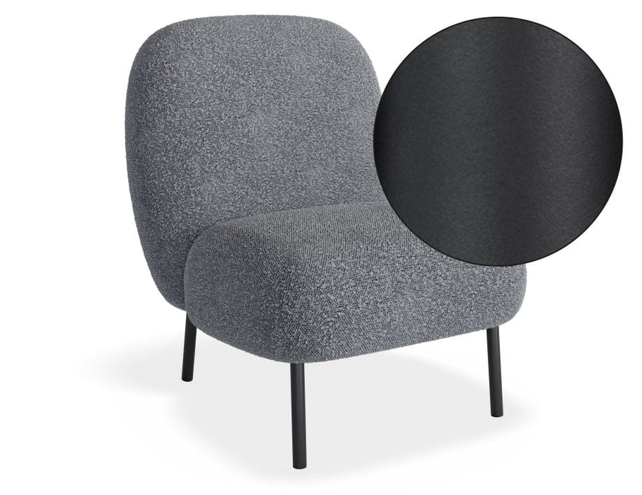 Moulon Lounge Chair - Elephant Boucle - Brushed Matt Gold Legs