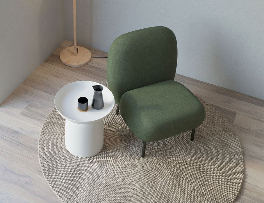 Moulon Lounge Chair - Kelp Green - Matt Black Legs