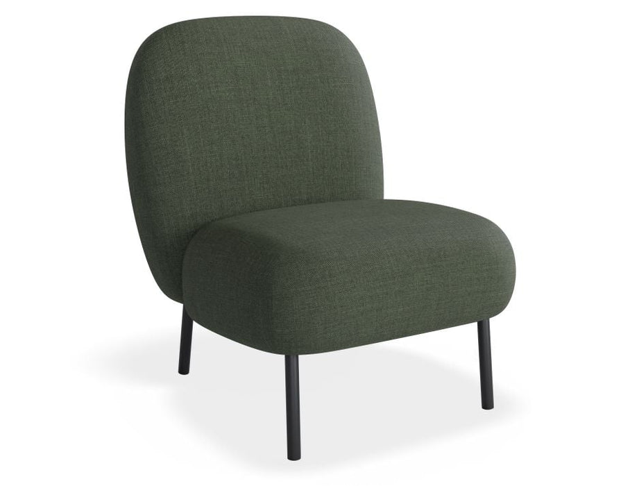 Moulon Lounge Chair - Kelp Green - Brushed Matt Gold Legs