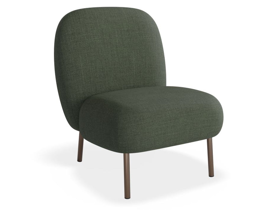 Moulon Lounge Chair - Kelp Green - Matt Black Legs