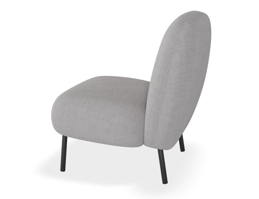 Moulon Lounge Chair - Cloud Grey - Brushed Matt Gold Legs