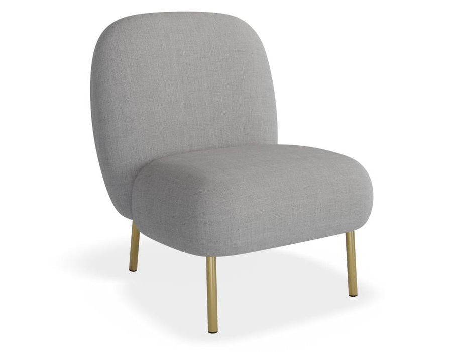 Moulon Lounge Chair - Cloud Grey - Brushed Matt Bronze Legs