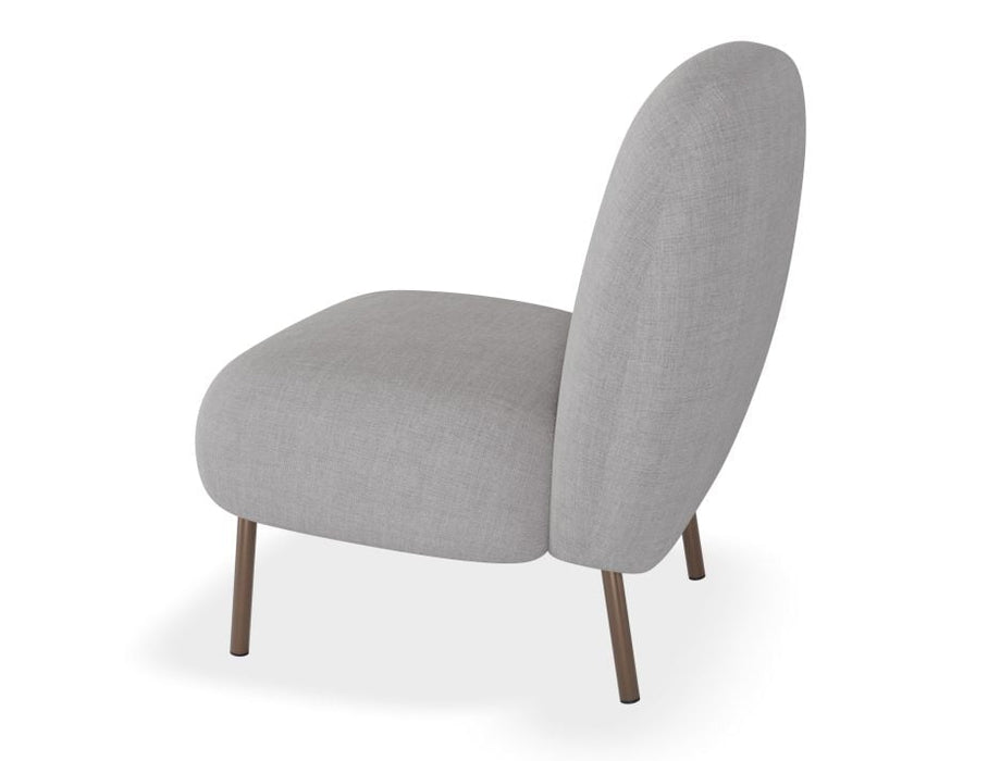 Moulon Lounge Chair - Cloud Grey - Brushed Matt Bronze Legs