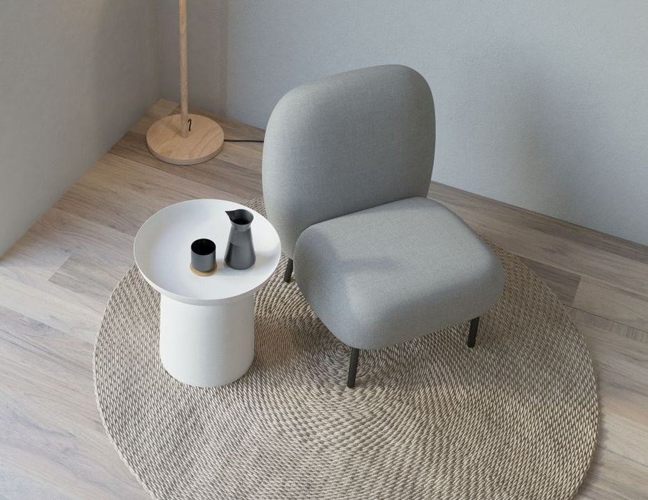 Moulon Lounge Chair - Cloud Grey - Brushed Matt Bronze Legs