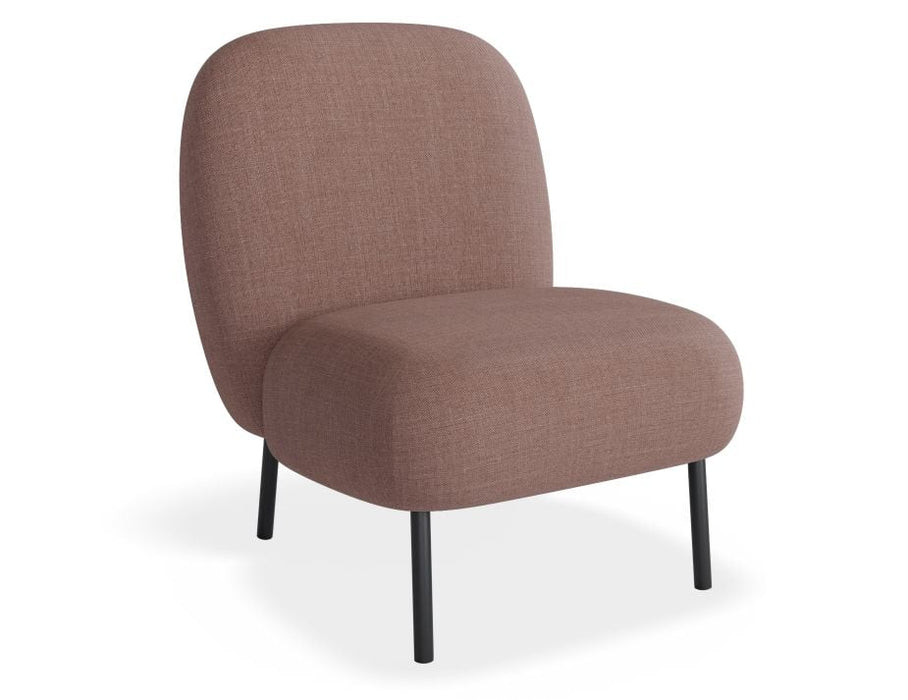 Moulon Lounge Chair - Blush Pink - Brushed Matt Bronze Legs