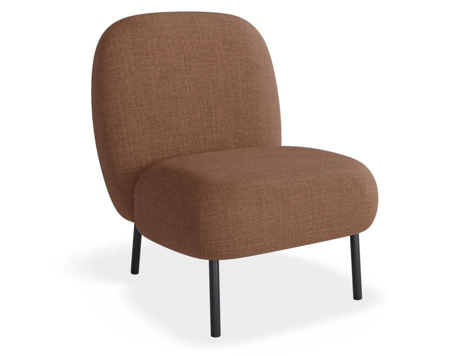 Moulon Lounge Chair - Terracotta Rust - Brushed Matt Gold Legs