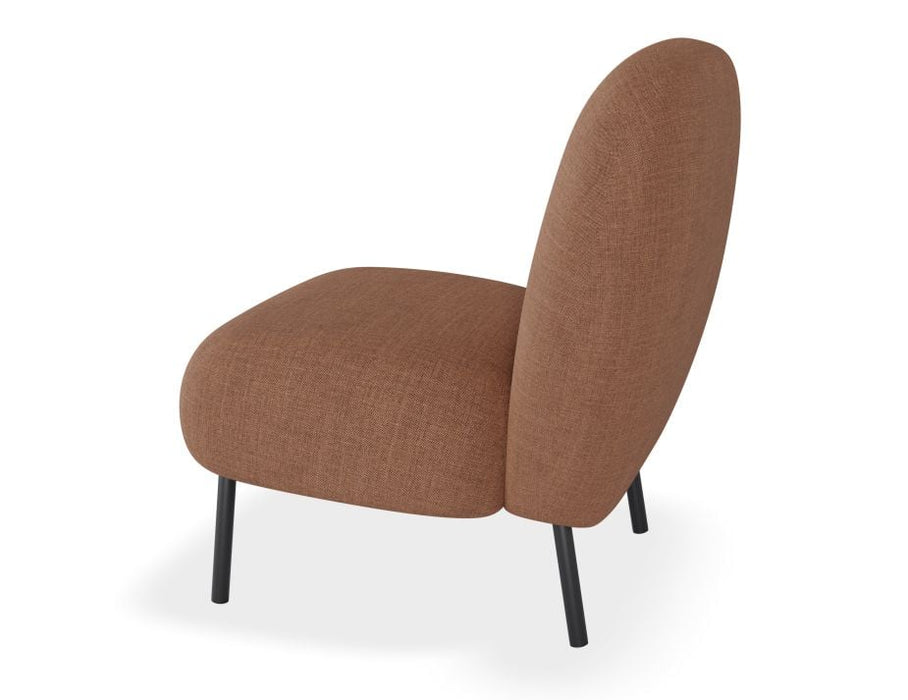 Moulon Lounge Chair - Terracotta Rust - Brushed Matt Gold Legs