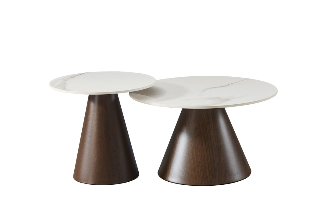 Pembroke Coffee Table Set - Walnut with Walnut Legs