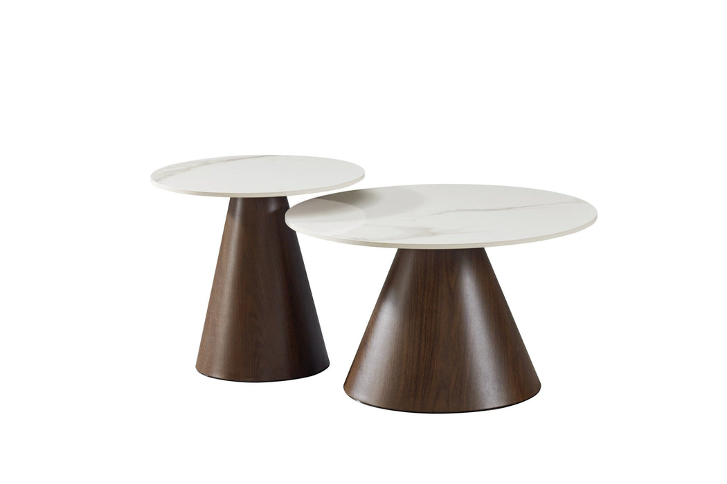 Pembroke Coffee Table Set - Walnut with Walnut Legs