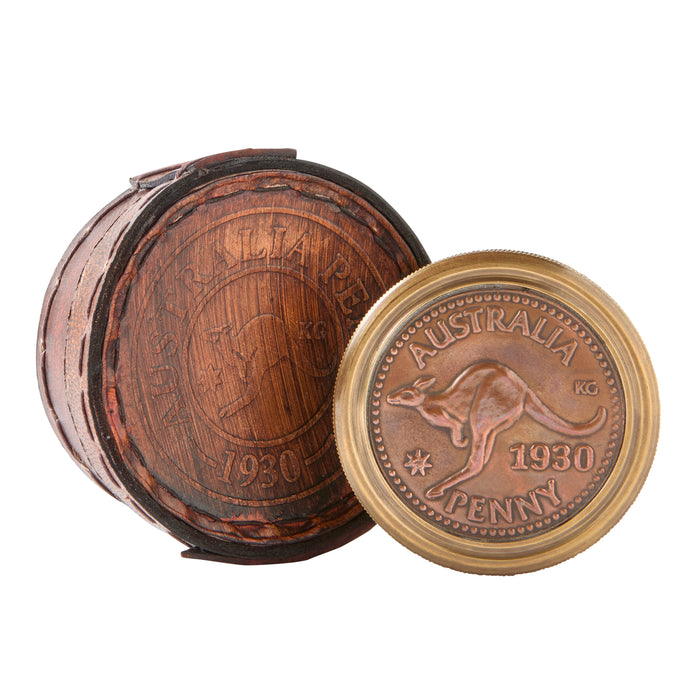 Australian Penny Compass - Brass