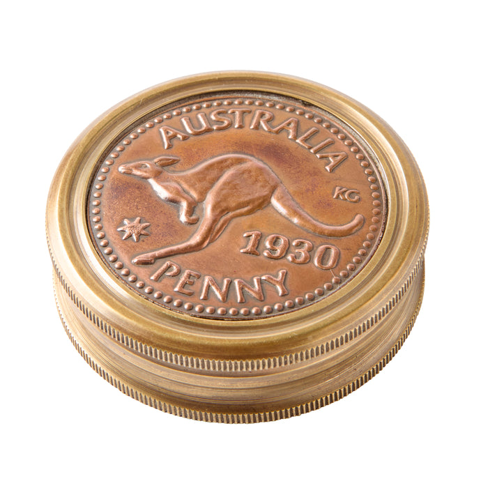 Australian Penny Compass - Brass
