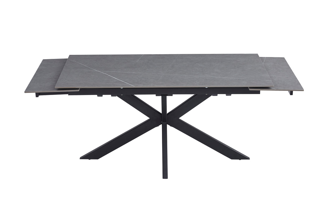 Newcastle Extension Dining Table Bulgarian Grey Ceramic