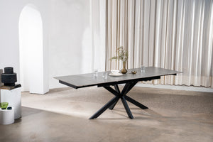 Newcastle Extension Dining Table Bulgarian Grey Ceramic