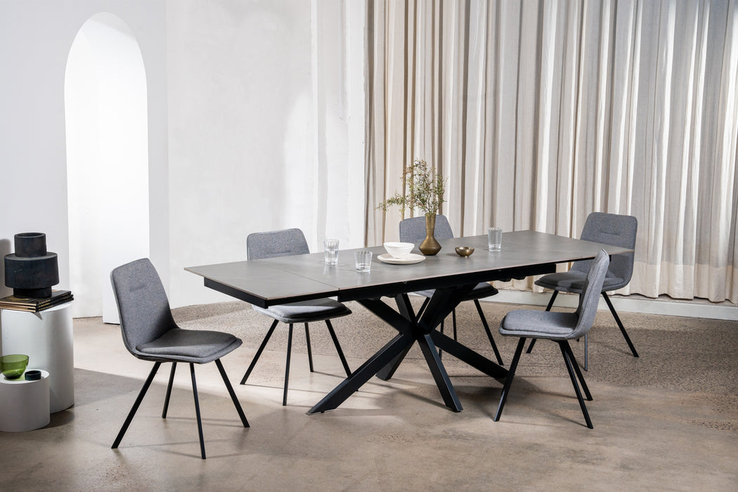 Newcastle Extension Dining Table Bulgarian Grey Ceramic