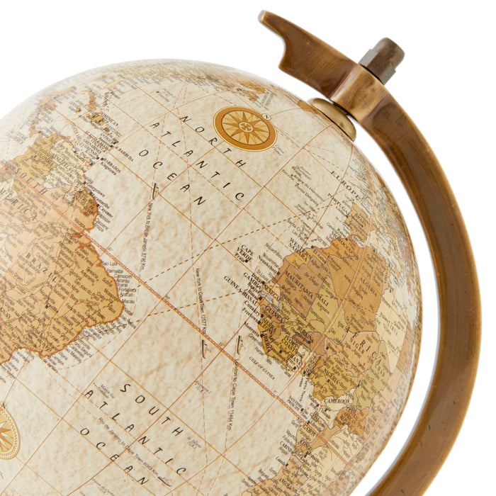 Explorer's Globe, Blue - Brass