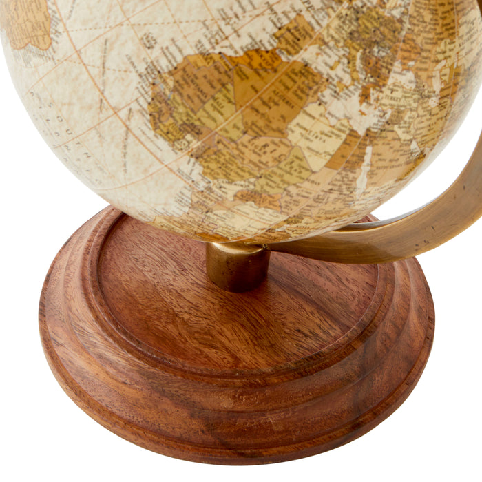 Explorer's Globe, Blue - Brass
