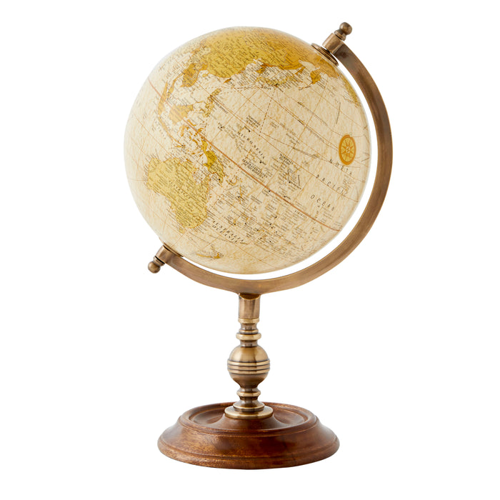 Discovery Globe, Blue - Brass