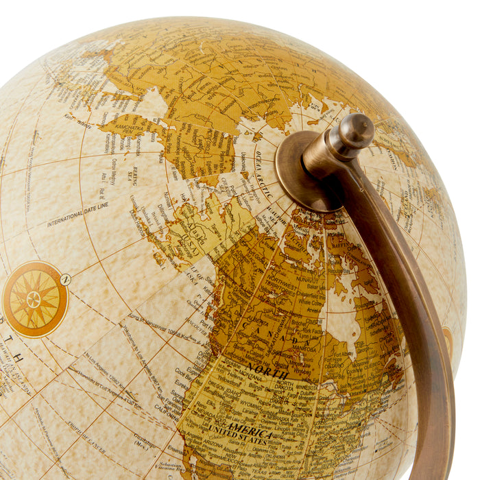 Discovery Globe, Blue - Brass