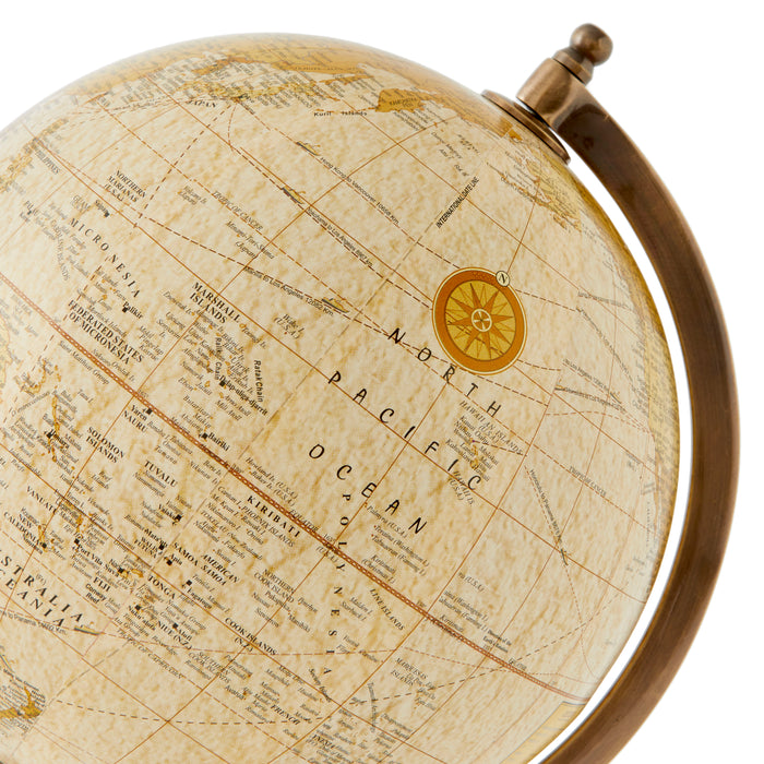Discovery Globe, Blue - Brass