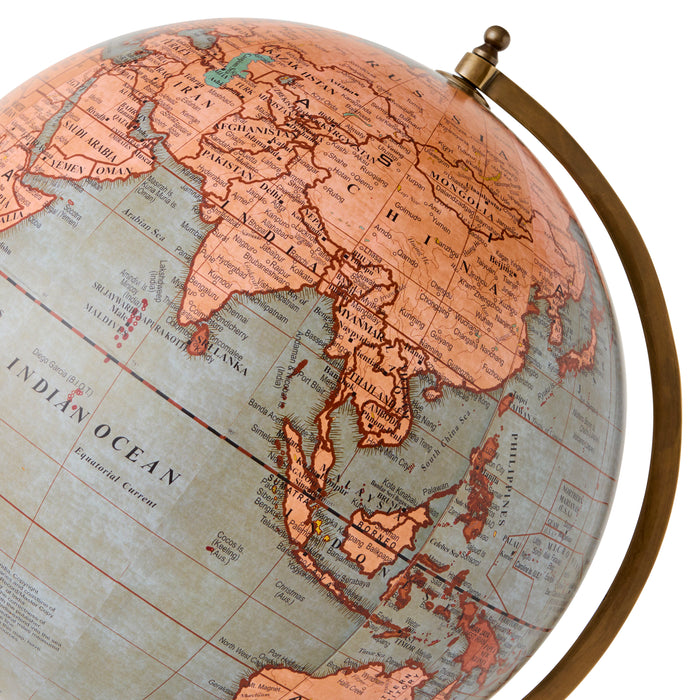 Pioneer Globe 30cm, Blue - Brass