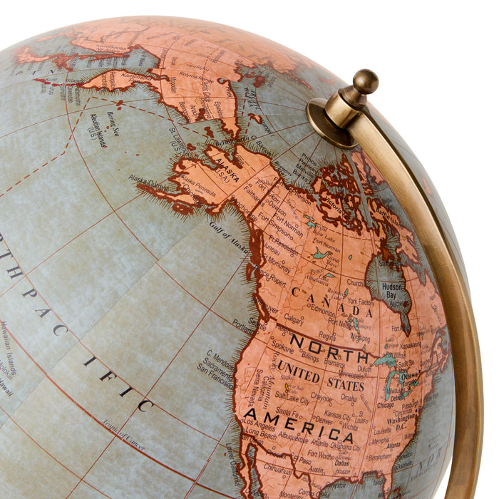 Pioneer Globe 30cm, Blue - Brass