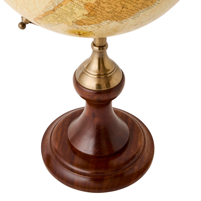 Pioneer Globe 30cm, Ivory - Brass