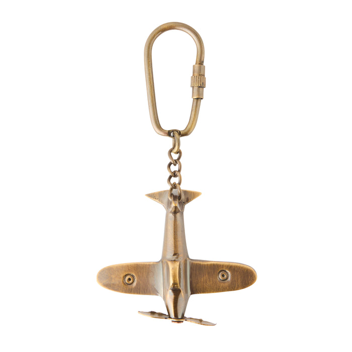 Plane Keyring - Brass
