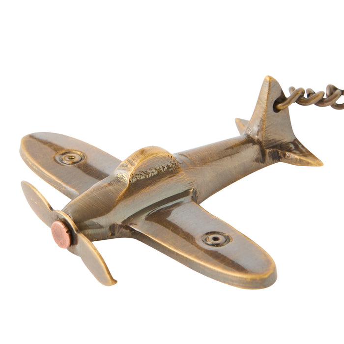 Plane Keyring - Brass