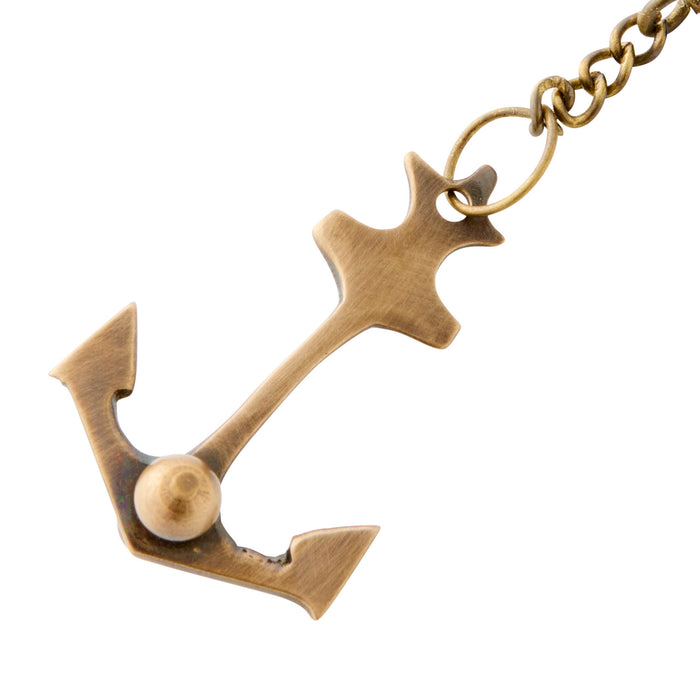 Anchor Keyring - Brass