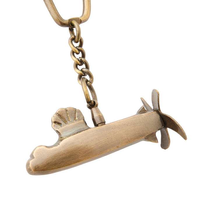 Submarine Keyring - Brass