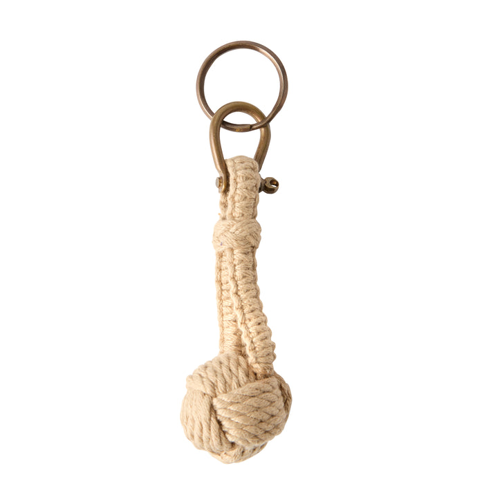 Monkey's Fist Keyring - Brass