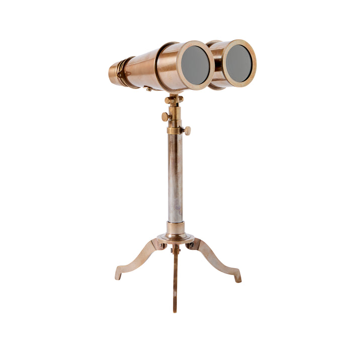 Binoculars on Stand - Brass