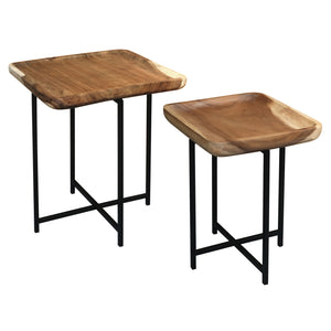 Leon Tray Nesting Table - Set of 2 (Natural)