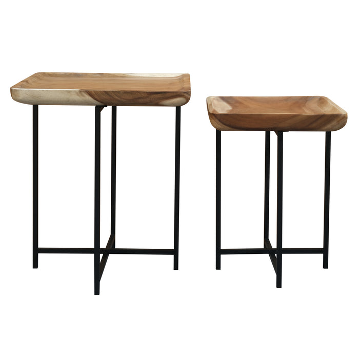 Leon Tray Nesting Table - Set of 2 (Natural)