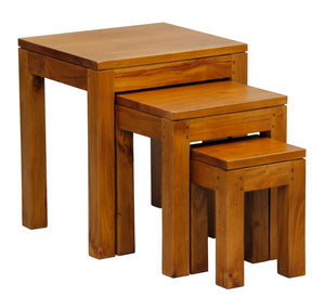 Amsterdam Nesting Table - Set of 3 (Light Pecan)