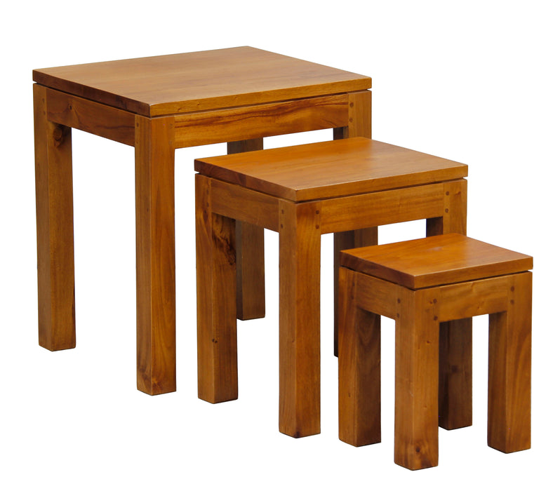 Amsterdam Nesting Table - Set of 3 (Light Pecan)