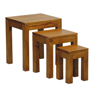 Amsterdam Nesting Table - Set of 3 (Light Pecan)